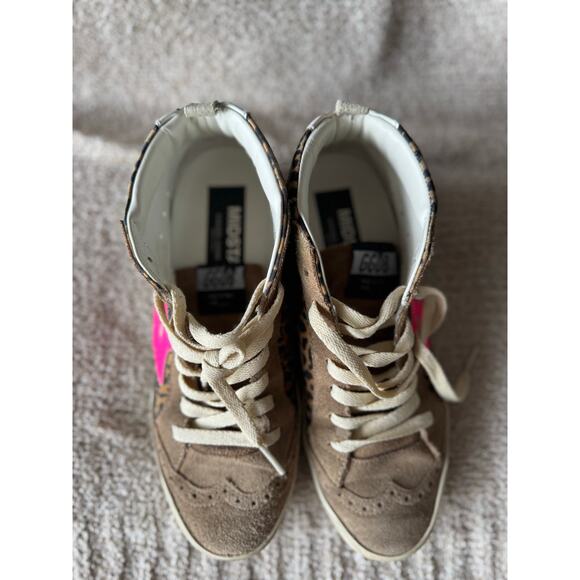 Golden Goose Mid Star Classics, size 39, leopard accents, pink star - Picture 11 of 13